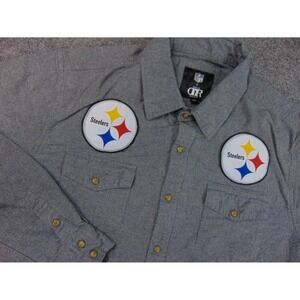 Pittsburgh Steelers Shirt Mens Large Darius Rucker Grey Solid NFL‎ Football Gear